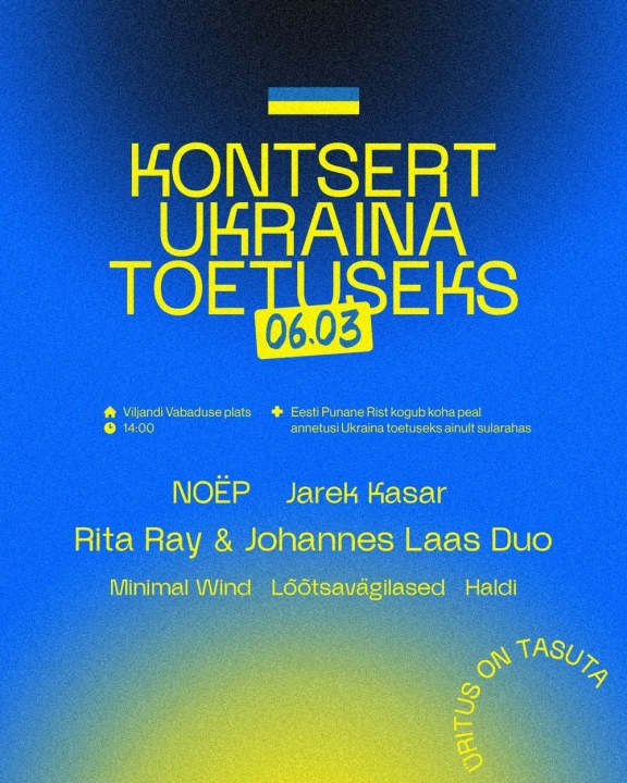 VILJANDI NOORED KORRALDAVAD UKRAINA TOETUSEKS HEATEGEVUSKONTSERDI