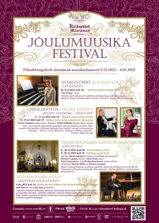 CORELLI MUSIC JÕULUMUUSIKA FESTIVAL “KIRIKUPÜHAD MAARJAMAAL”