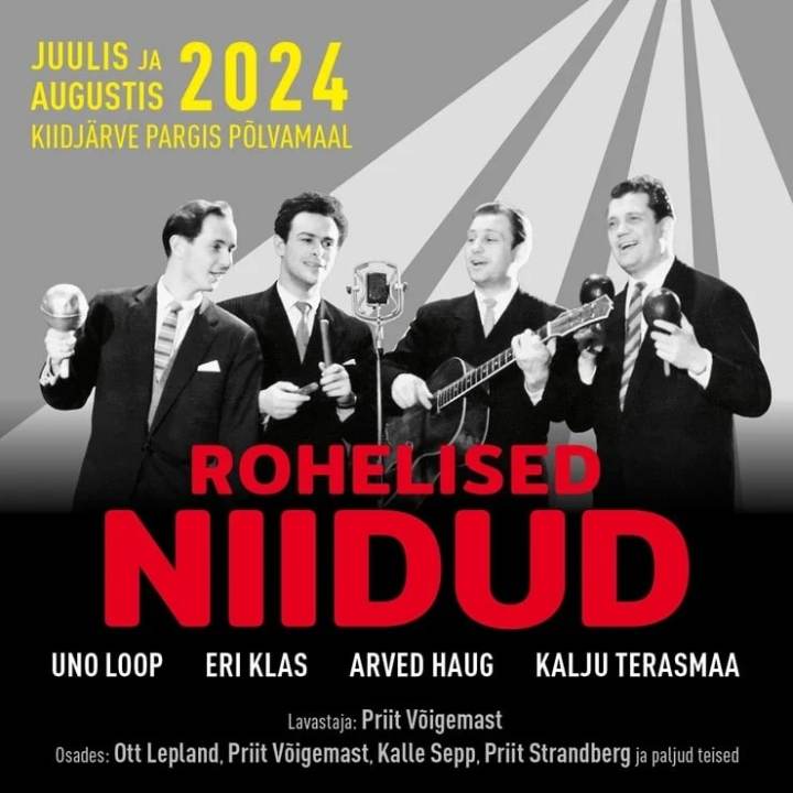 MUUSIKALINE LAVASTUS “ROHELISED NIIDUD” ESIETENDUB 2024. AASTA SUVEL KIIDJÄRVE MÕISAPARGIS PÕLVAMAAL