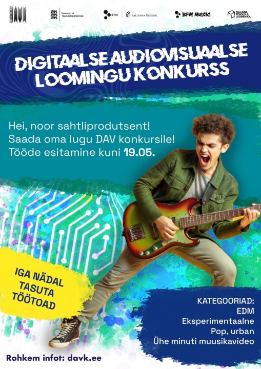 ALGAS KOOLINOORTELE SUUNATUD DIGITAALSE HELILOOMINGU KONKURSS!