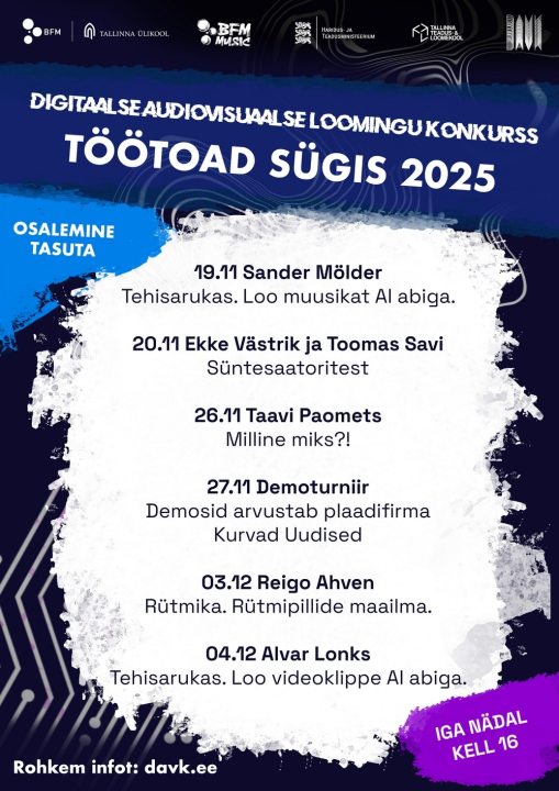KOOLINOORTELE SUUNATUD DIGITAALSE HELILOOMINGU TASUTA TÖÖTOAD