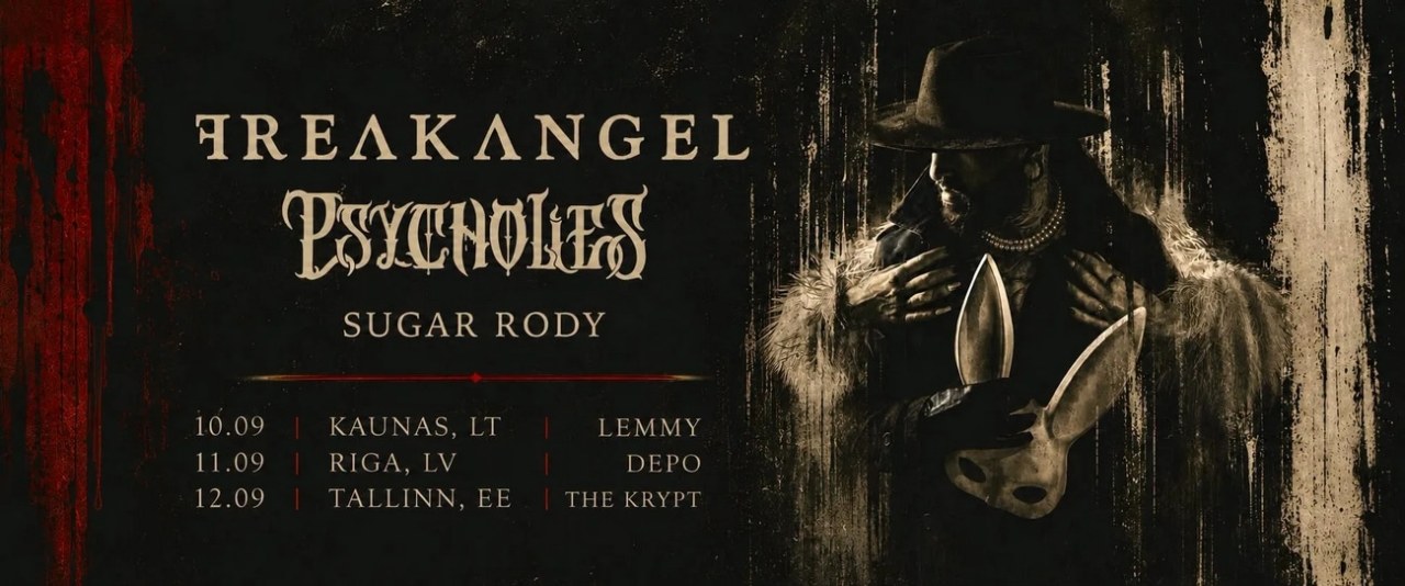 FREAKANGEL, PSYCHOLIES JA SUGAR RODY ANNAVAD 12. SEPTEMBRIL THE KRYPTIS ÜHISE KONTSERDI